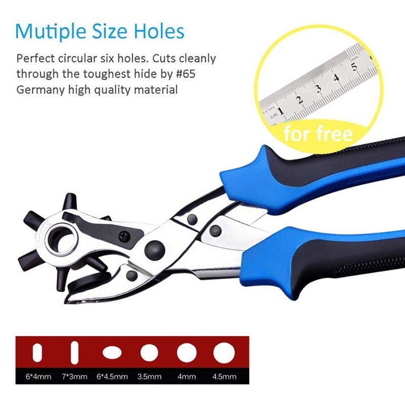 Multifunctional Belt Hole Puncher With 6 Holes Leather Hole Punch For  Leather Belts Cards Paper Fabric27432233353210 From Qqly, $16.49